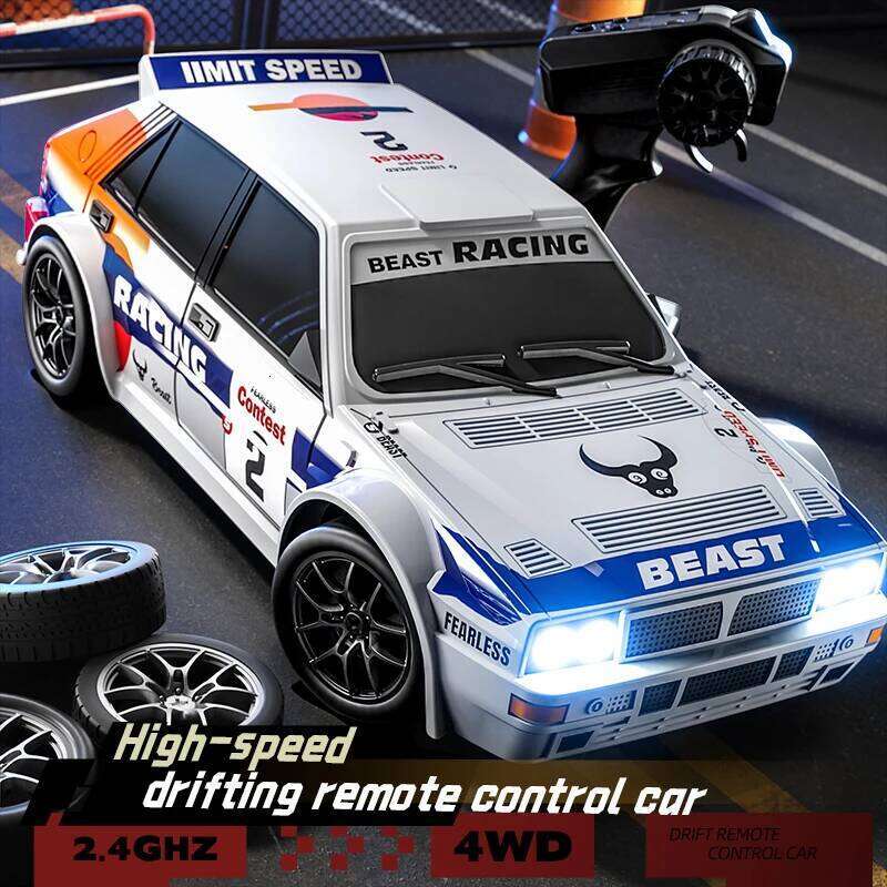 2025 4WD RC Car 1:24 Scale Four-wheel Drive Drift With Two Speed Settings 20 km/h LED Light Children Toys Rechargeable SG204PRO Z260304