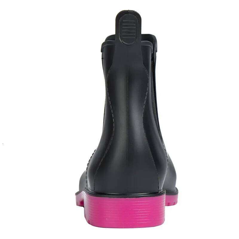 Kidmi New Rubber Fashion Women's Ankle Non-slip Short Rain Waterproof Chelsea Boots Durable Shoes