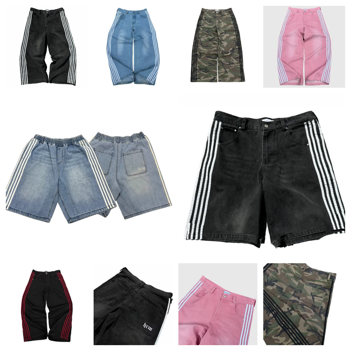 Men's Jeans HCW Jeans Streetwear Vintage Leopard Print Ripped Men Women Harajuku Distressed Denim Pants Y2K Punk Letter Graphic Patch Trousers