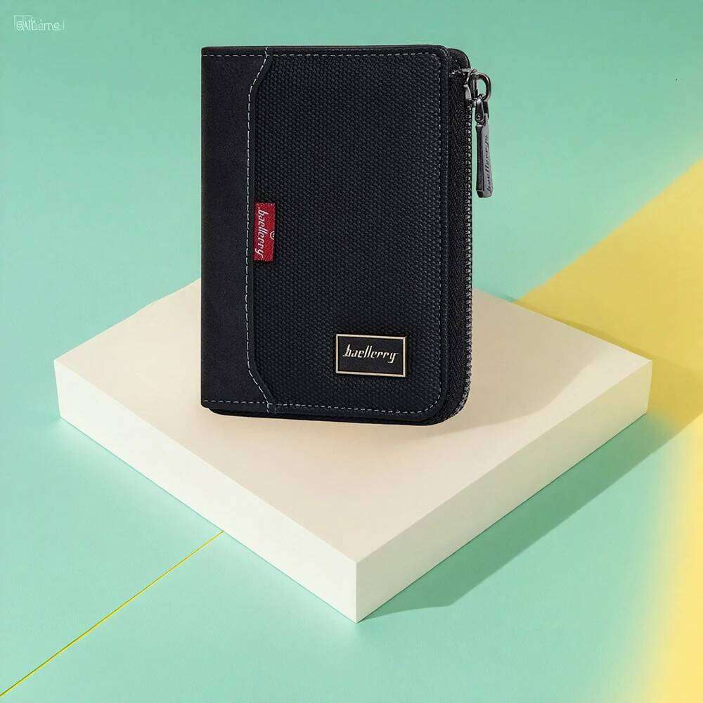 Men's RfID Blocking Wallet Full Zipper PU Leather Card Holder Multi Slot Anti - Theft Bifold Purse C260304