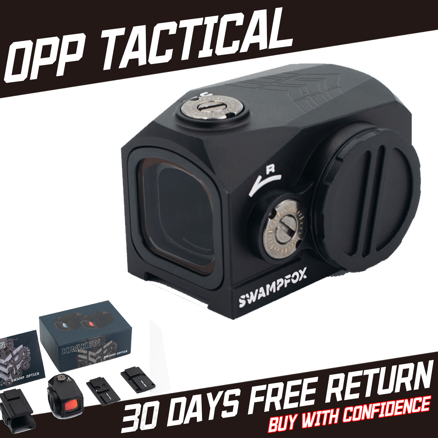 KRAKEN 3MOA RED DOT SIGHT Closed Emitter RMR and MOS Basic Mount Shack Awake