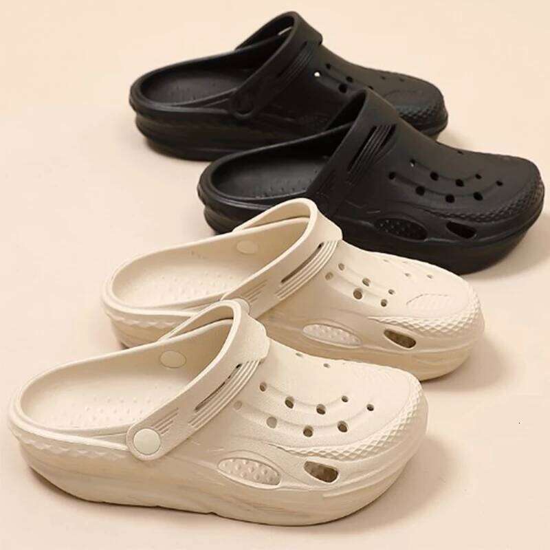 Kidmi Classic Summer Thick Sole Slippers EVA Sandals Outdoor Wear-resistant Leisure Women Waterproof Beach Shoes