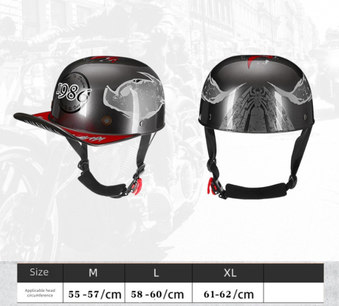 Cross border retro bandit duckbill cap DS baseball cap half helmet all season cycling men's and women's scoop helmet helmet