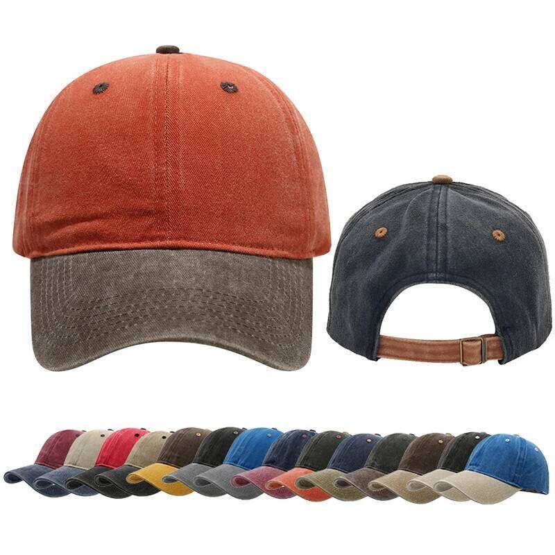 Unisex Washed Caps Vintage Color-matched Baseball Cap Men Women Adjustable Casual Summer Outdoor Streetwear Sports Soft Sun Hat Y260304