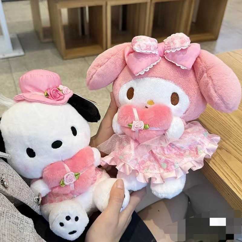 Sanrio Kulomi official plush toy of the character Melody Paccha dog doll - a cute birthday gift doll that is adorable. H260305