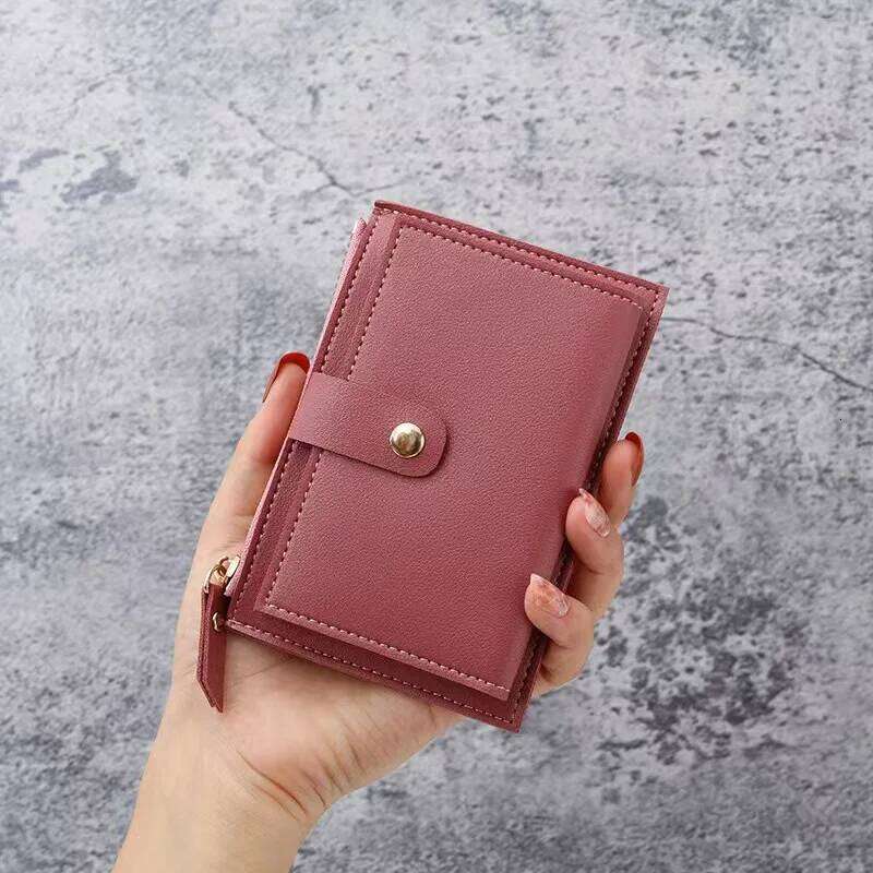 2025 New Women's Short Wallet with Zipper Snap Closure Slots Coin Pocket Multi Functional Student - Friendly Card C260304