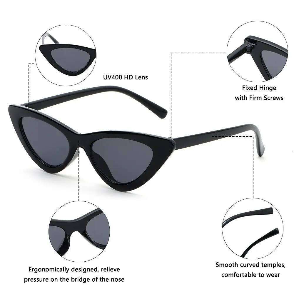 Fashion Candy Color Sunglasses Kids Aged 3-9 Years Trendy Retro Cat Eye Sun Glasses Boys Girls Non-Polarized Shades Party Favor Z260305