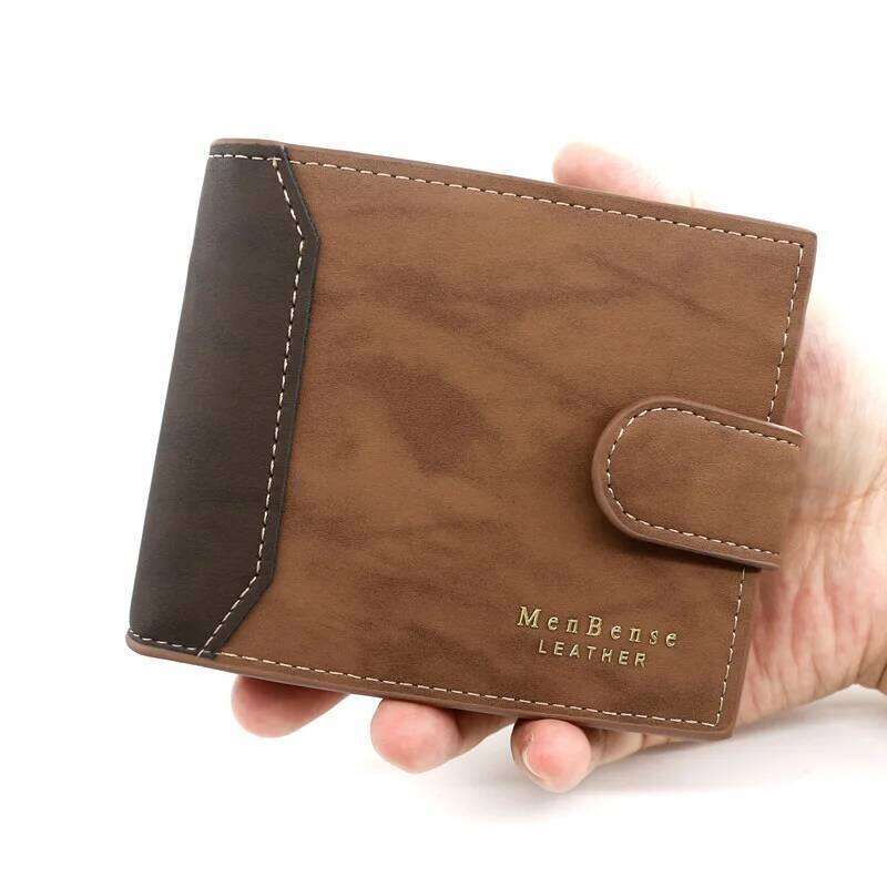 1PC PU Leather Men's Wallet with Hasp Business Holder Case Male Short Purse Coin Bag for Men Credit Card Wallets C260304
