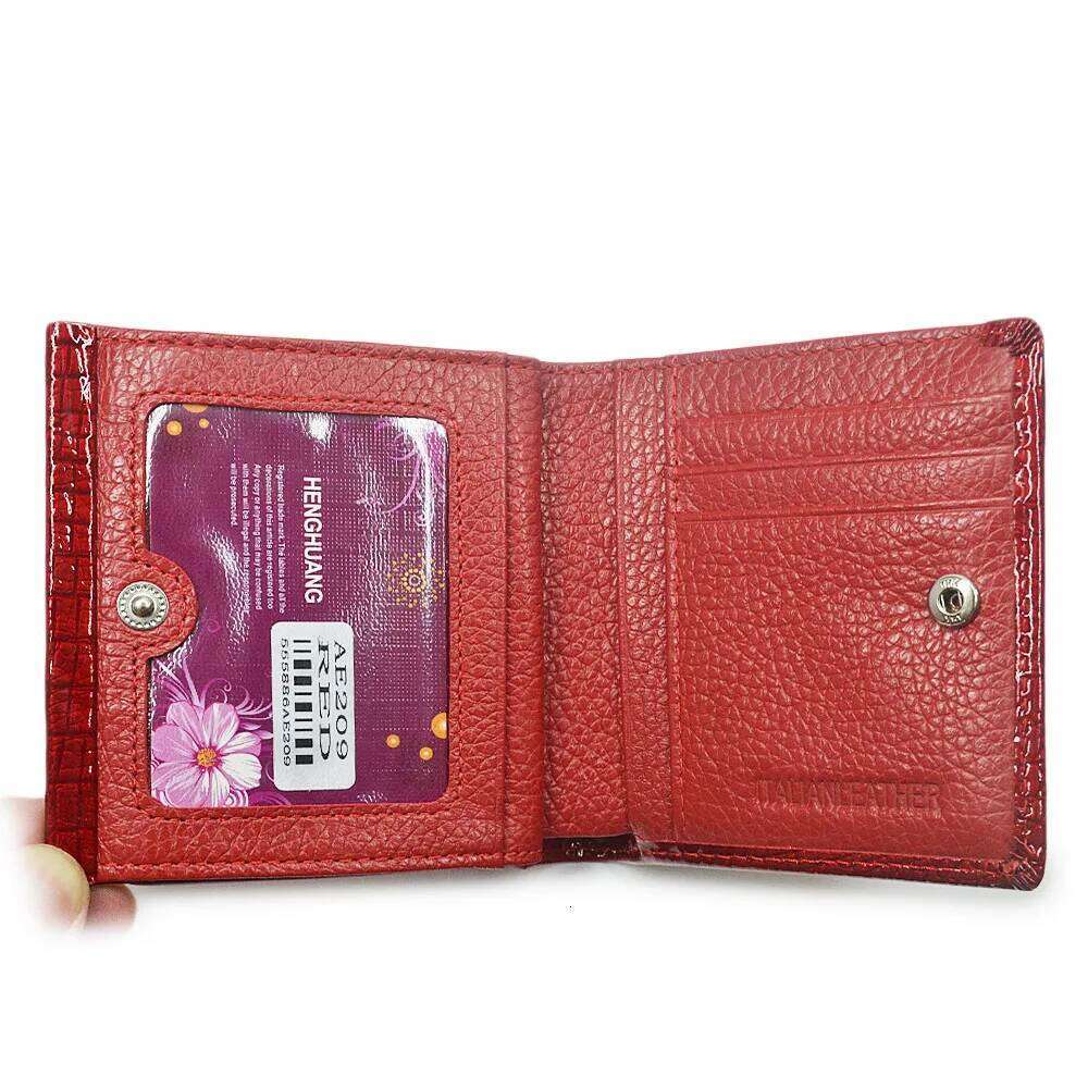 HH Women Wallet Patent Leather Lady Short Hasp Zipper Coin Card Holder Purse Mini Wallets Female Luxury Alligator Purses Clutch C260304