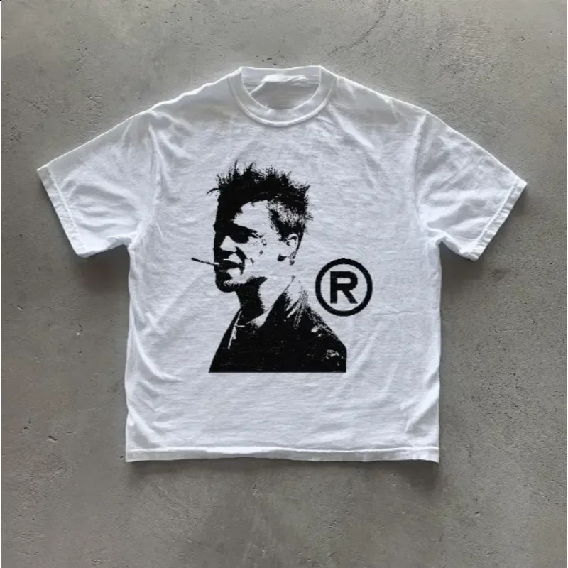 100 Cotton Fight Club T-Shirt Unisex Graphic Tees Gothic Grunge Y2k Emo Scene Amity Affliction Style Clothes Menswear Womenswe 260302