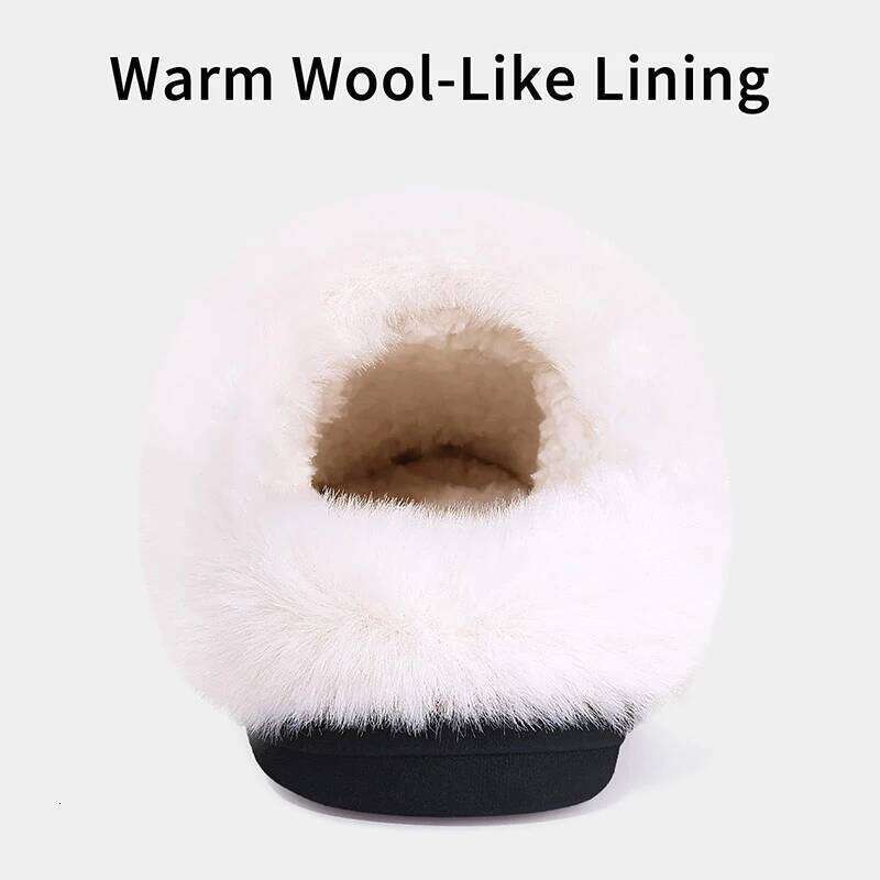 Kidmi Women's Comfortable Chenille Textured Woven Side-seam Semi-covered Cotton Washable Women Winter Slippers