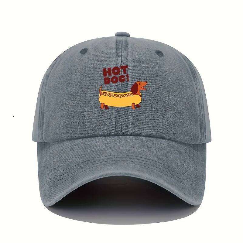 Hot Dog Printed Baseball Hat Sunshade Leisure Sports Outdoor Headwear Fun Pattern Design Y260304