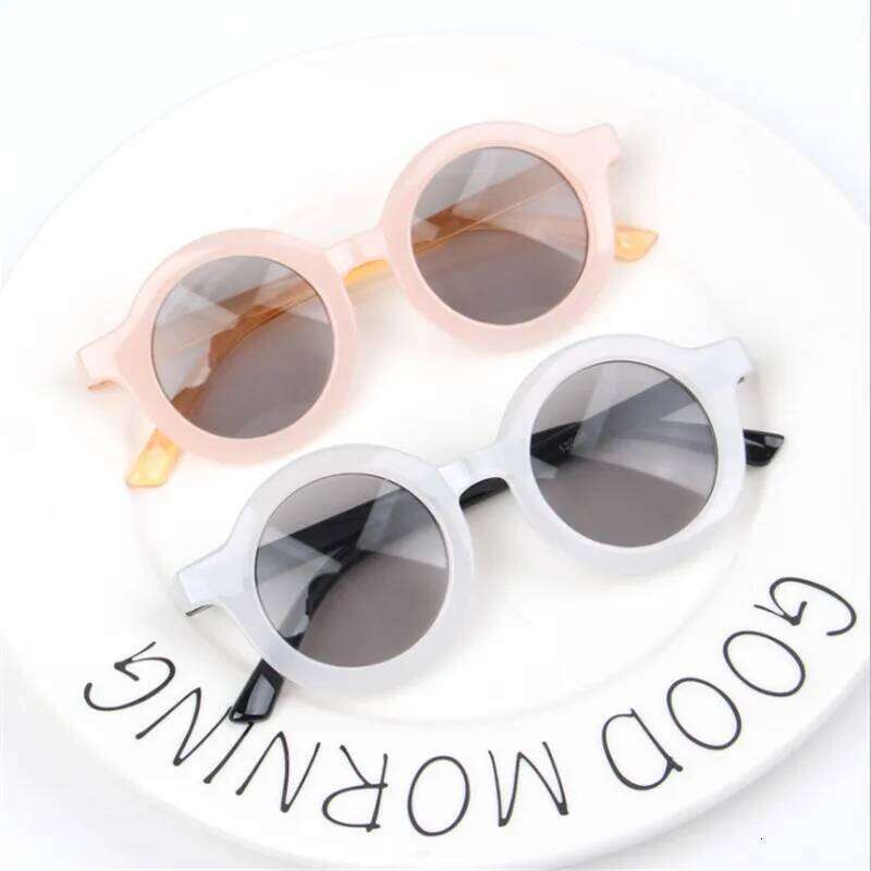 Retro Round Frame Kids Sunglasses Baby Boys Girls British Style Sun Shade Glasses Eye Protection Glass Uv400 Protective Eyewear Z260305
