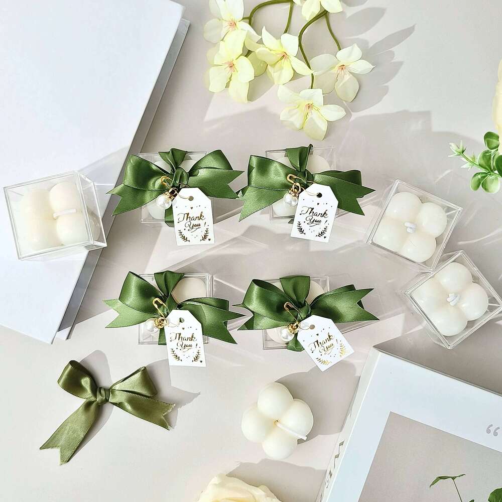 5/10/20 Sets of Scented Bubble Candles, Small Cube Candles for Baby Shower Favors, Gender Reveal Party Decorations, Wedding W260304 W260305