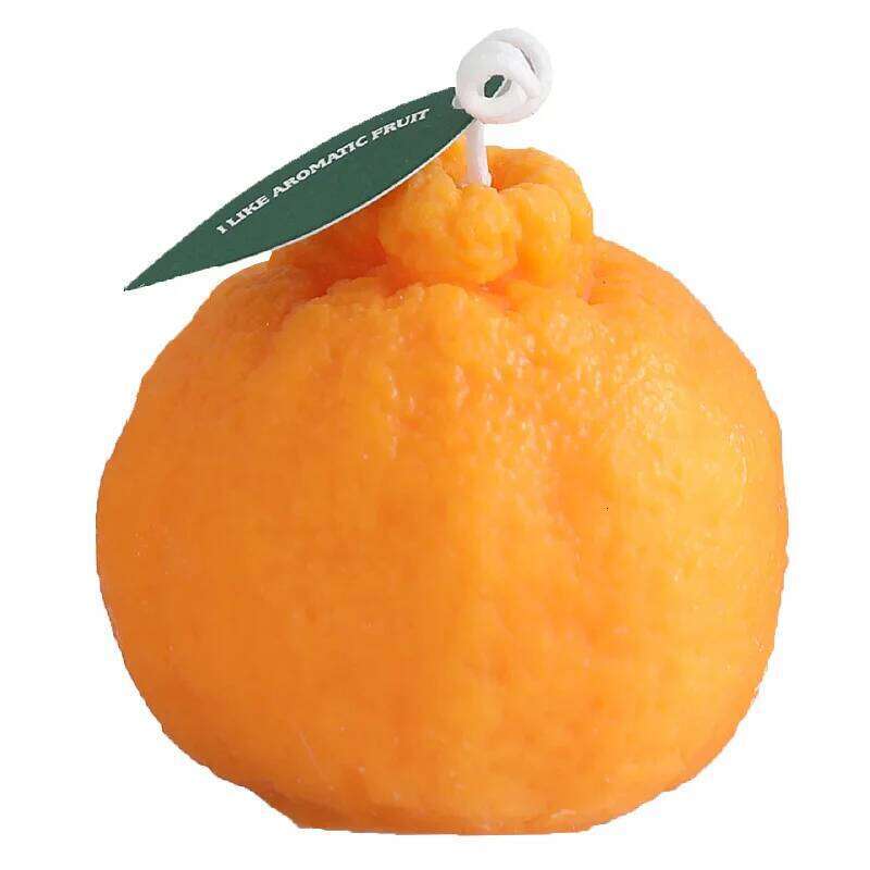 Tangerine Scented Candle, Handmade Souvenir, Small Gift, Photo Session, Imitation Fruit, Spring Festival, Lucky New Year Gift W260304 W260305