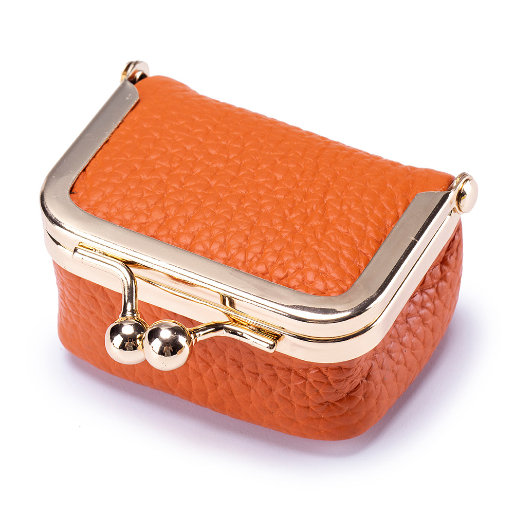 Genuine leather small coin purse with zipper, mini jewelry box for rings, necklaces, earrings and other accessories