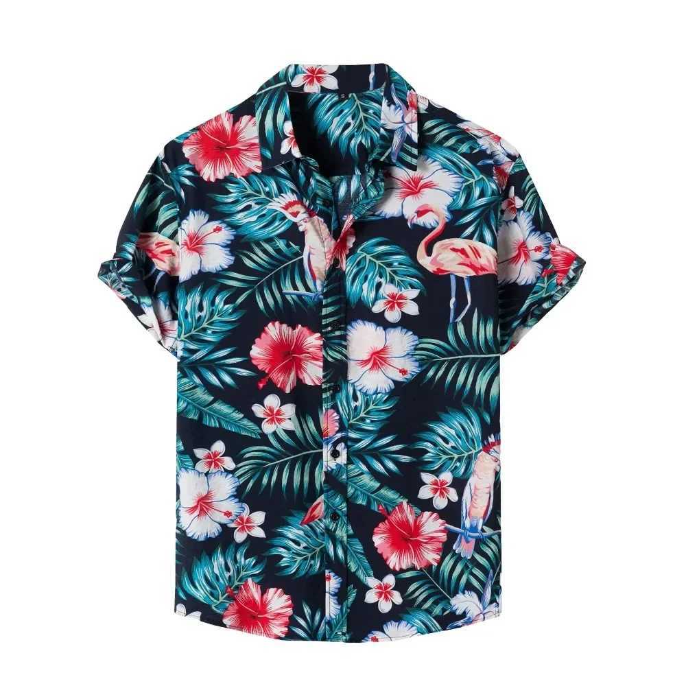 Fashion 3d Printed Summer Hawaiian Shirt Men Women CloTHing Loose Beach Short Sleeve Blouse Mens Vocation Lapel Camisa M260305