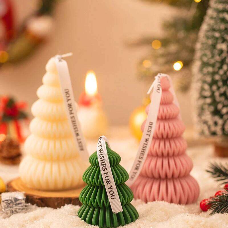 Mini Tree Most Christmas Candles, Festive Home Decoration, Scented Soy Wax Candle W260304 W260305