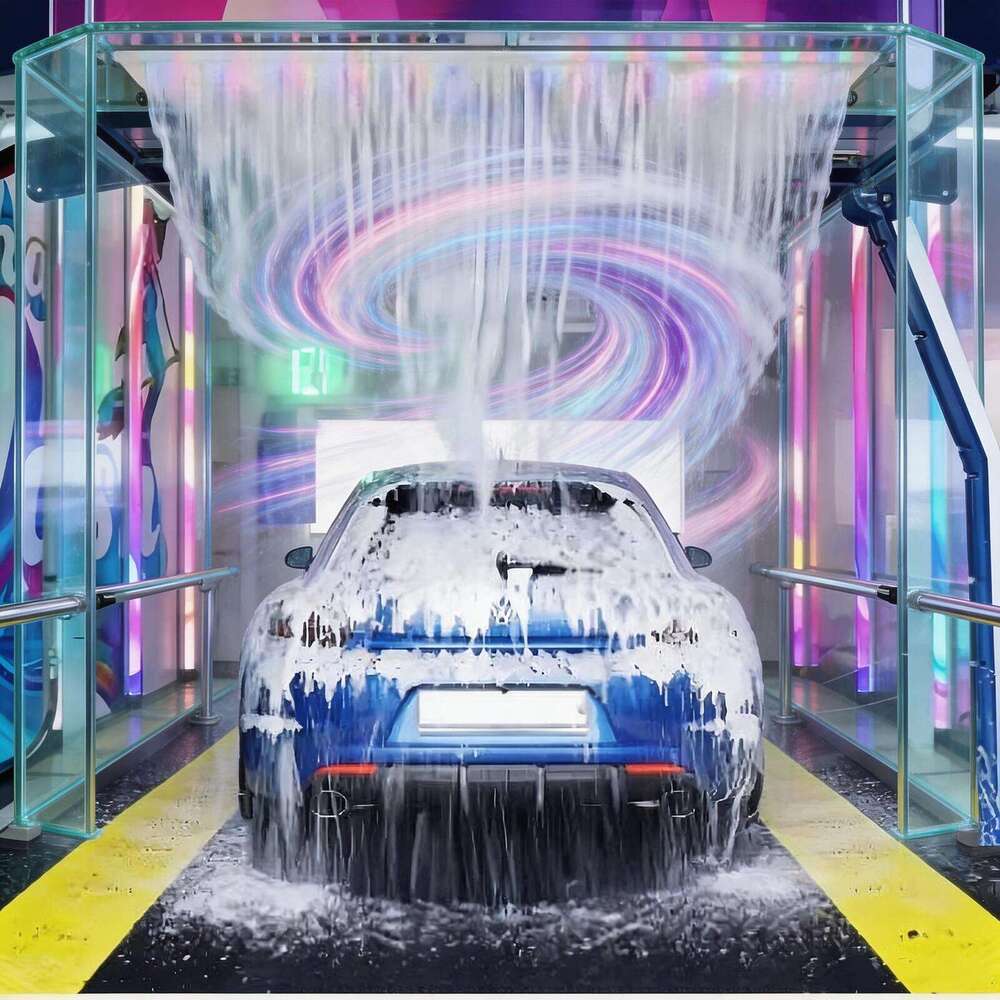 Durable 360 Degree Car Wash Equipment For Van And SUV Maintenance Featuring 7000mm Rail Length And Wax Coating Business Operation Gear