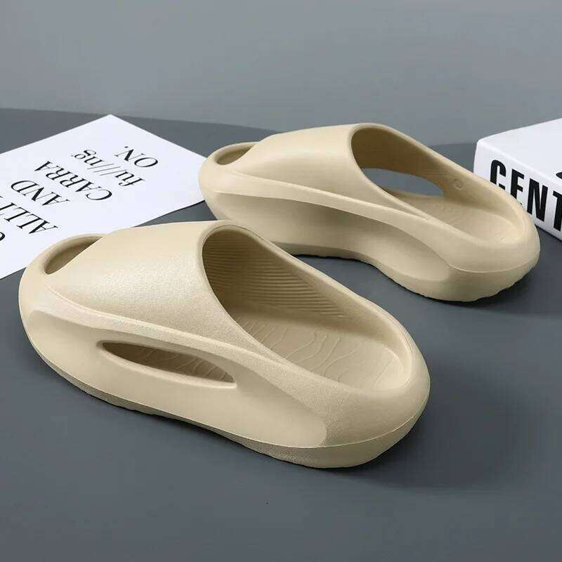 Kidmi Fashion Men Thick Sole Arch Support Slides Summer Outdoor Beach Men's Sneaker Casual Home Soft Slippers