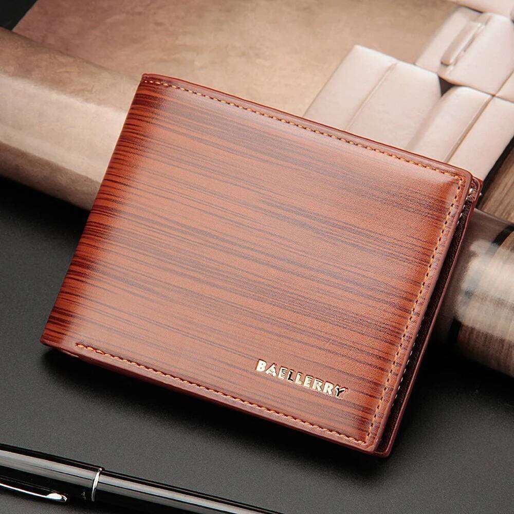 Baellerry Professional Slim Wallet Quick ID Window Zipper Closure Premium PU Leather Executive Gift Set C260304