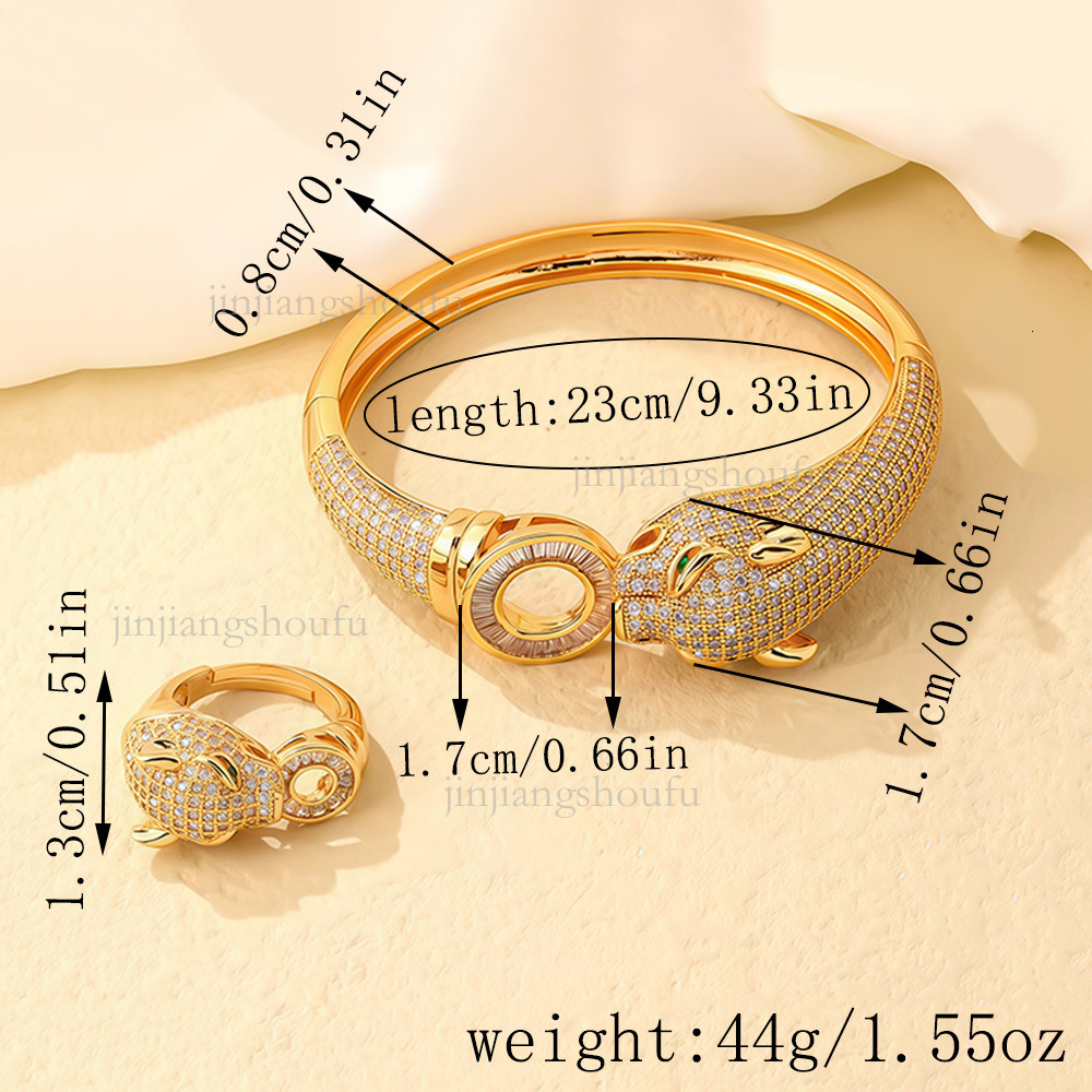 2026 Designer Micro Inlaid Zirconia Ring Platinum Bracelet Classic Fashion Luxury Brand Panther Jewelry Cross Border European And American Trendy Wome