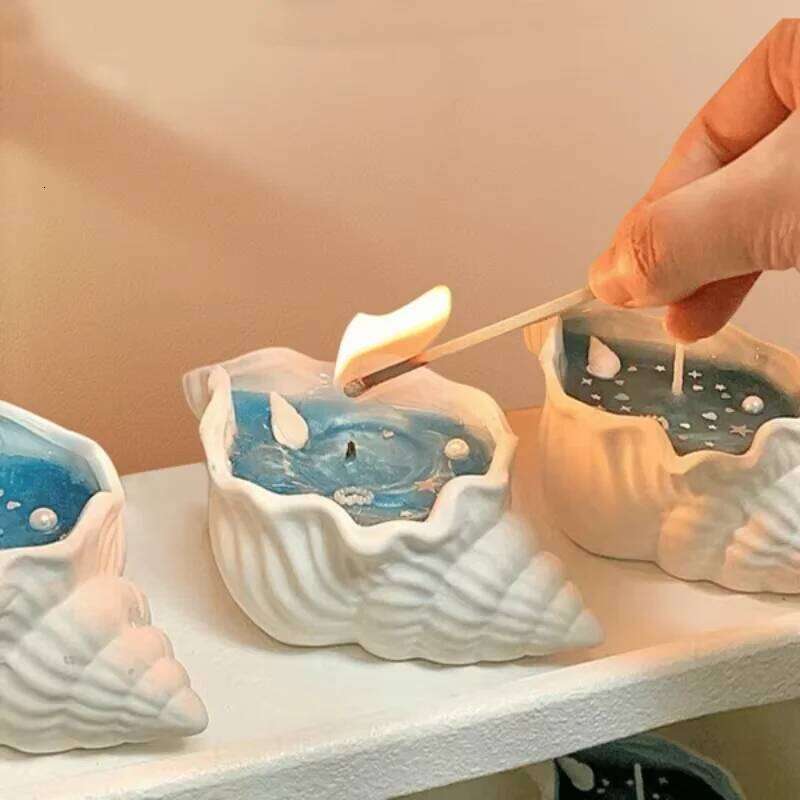 Seashell Star Shell Aromatherapy Ornament Handmade Conch Candle Gift Sea Decorative Candles W260304 W260305