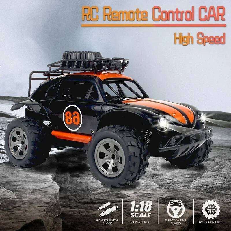 KYAMRC 1:18 2.4G 4 Channels RC Beetle Rock Crawlers 18km/h Double Motors Drive Remote Control Car Model Off-Road toy Z260304