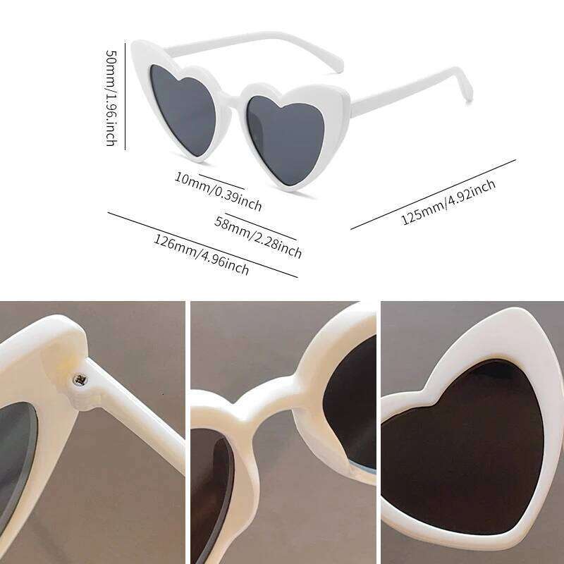 2024 New Children Fashion Colors Special Heart UV400 Boys Girls Outdoor Cute Protection Sunglasses Kids Sun Glasses Z260305