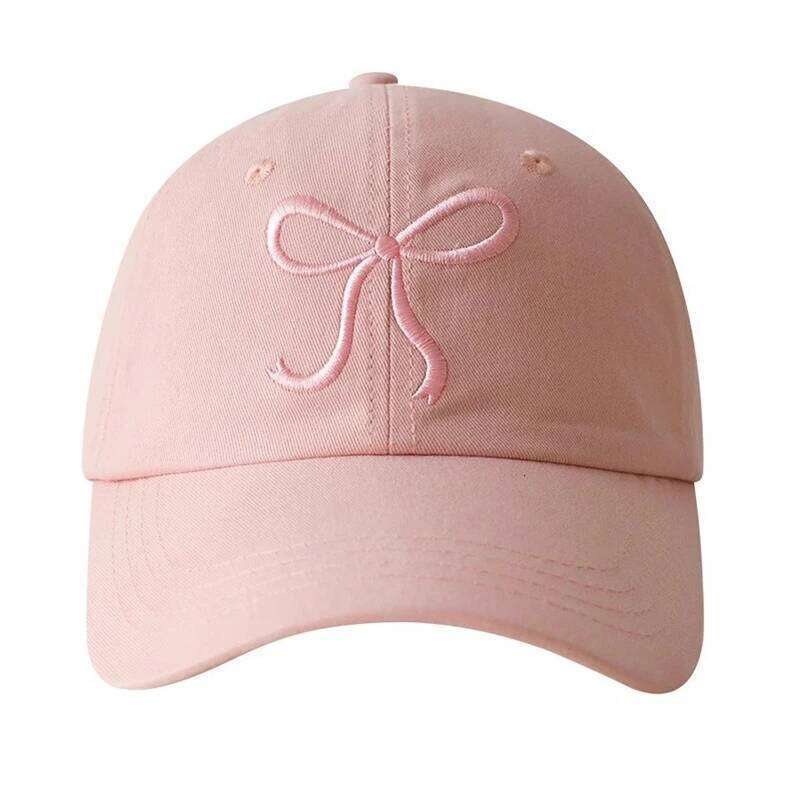 Sweet Bowknot Baseball Cotton Adjustable Snapback Spring Autumn Embroidery Women's Cap Outdoor Casual Sun Visors Hat Y260304