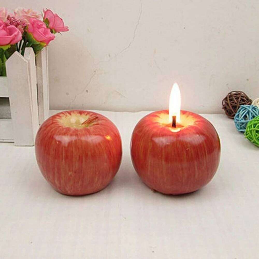 Apple-Shaped Candle, Christmas Small Gifts, Creative Decorations, Aromatherapy Candles, Party Decoration Gifts W260304 W260305