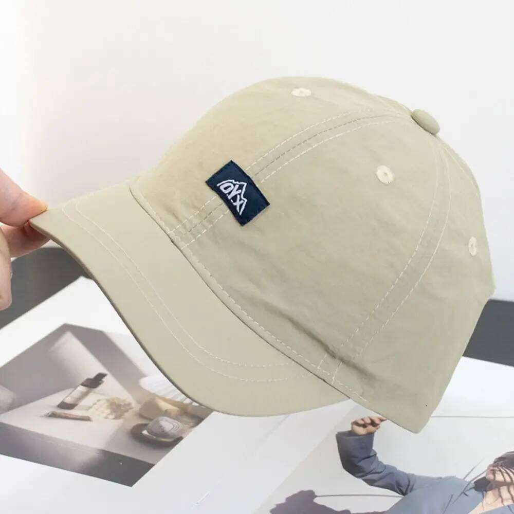 Autumn Korean Style Short Brim Baseball Casual Cotton Sunscreen Hat Soild Color Quick-dry Peaked Cap Streetwear Y260304