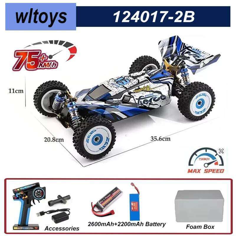 Wltoys 1/12 124017-V8 2.4G Racing RC Cars 4WD Brushless Motor 75Km/H High Speed Remote Control Off-road Drift Toys for Aduit Z260304