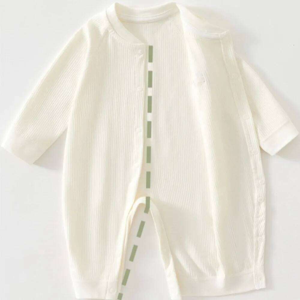 AYNIGIELL Baby Spring Autumn Sleepwear Pure Cotton Clothes 0-18 Months Newborn Boys and Girls Jumpsuit Z260304
