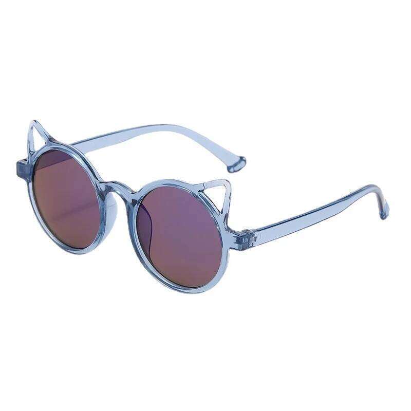 New Cat Ear Small Frame Round Sunglasses Children's Brand Fashion Sun Glasses Outdoor Shading for Girls Eyewear UV400 Z260304