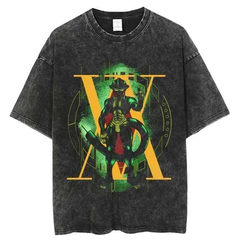 Anime X Hunter Manga Peripherals Tees Killua GON Kurapika Leorio Graphic Print Washed Vintage T-Shirt Cotton Harajuku Tee H260304 - view 5
