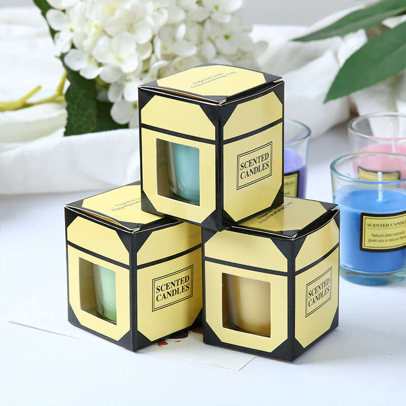 Gift Box Smokeless Odor Removal Indoor Aromatherapy Glass Romantic Fragrance Candle 103 Cup W260304 W260305