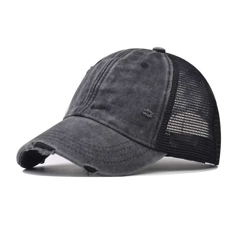 Washed Cotton Mesh Breathable Baseball Cap Made Old Ripped Light Board Caps Men Women Tide Spring and Summer Vintage Hat Y260304