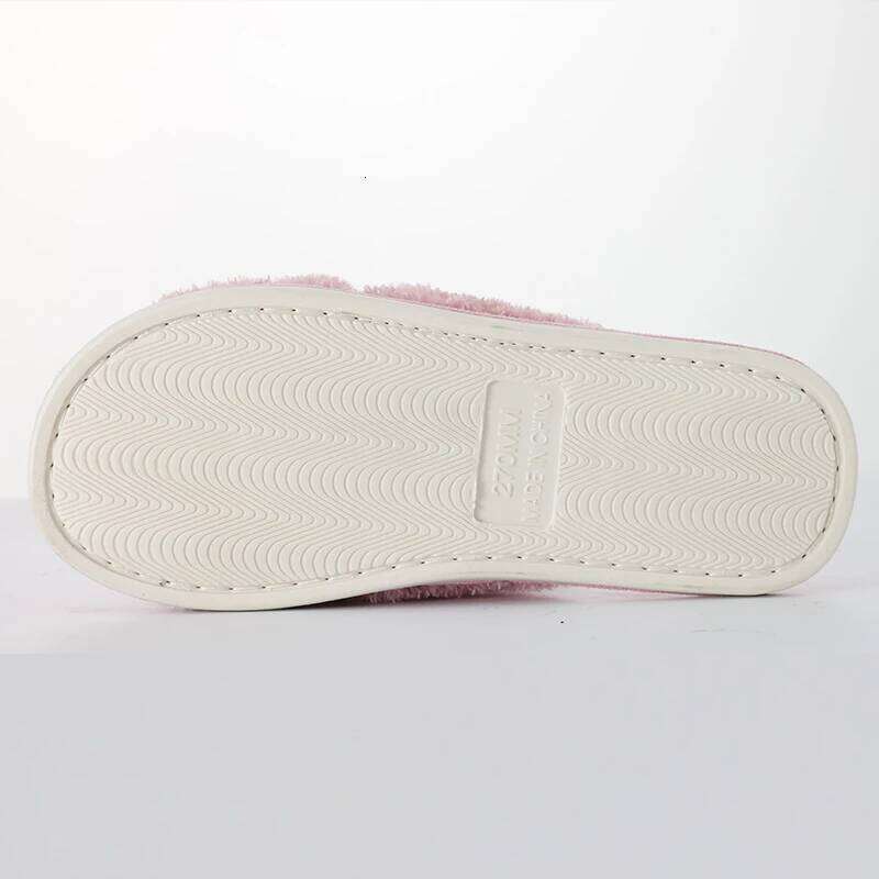 Kidmi New Women's Plush Slippers Winter Fashion Slipper Cherry Velvet Cross Seam Style Bedroom Slides Comfortable House slippers