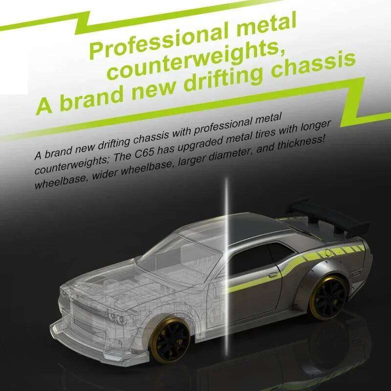 TURBO RACING 1/76 C65 RTR Built-in Gyroscope Drift Racing Full Scale Mini Remote Control Car Simulation Desktop Toys Z260304