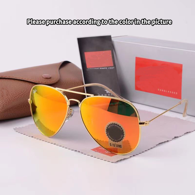 High quality Ranbanss 3025 Sunglasses Luxury RB3025 Pilot Classic Men's Eyeglasses Designer Eyeglasses 2026 Summer sun glasses with Case