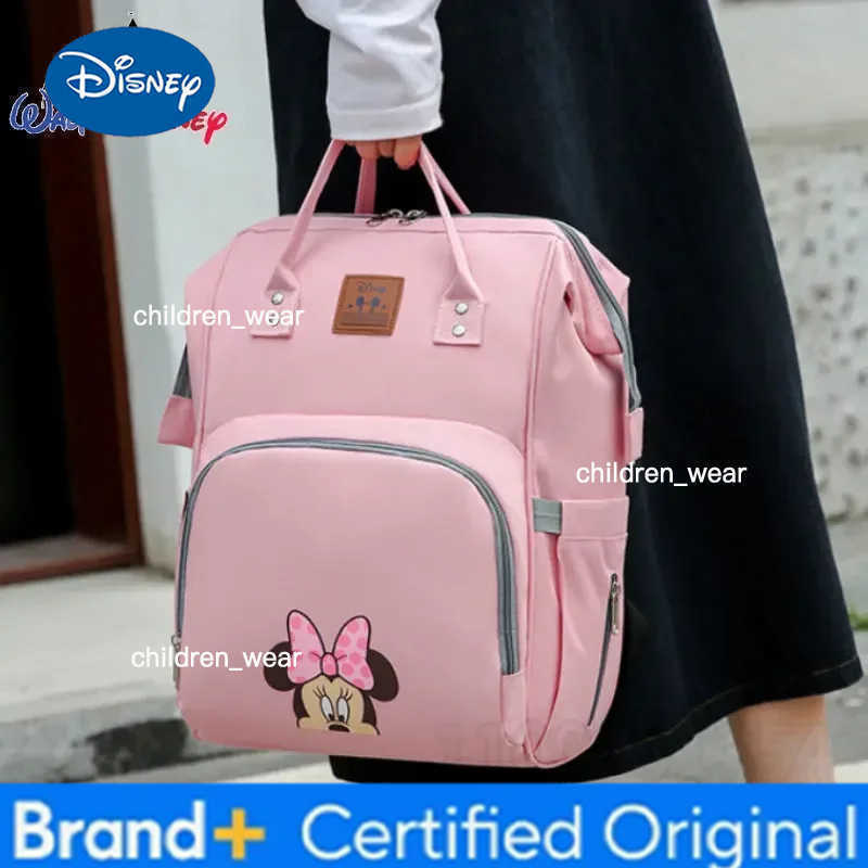 Disney Mickeys New Diaper Bag Backpack Cartoon Cute Baby Diaper Bag Large Capacity Baby Bag Multi Functional and Fashionable H260305