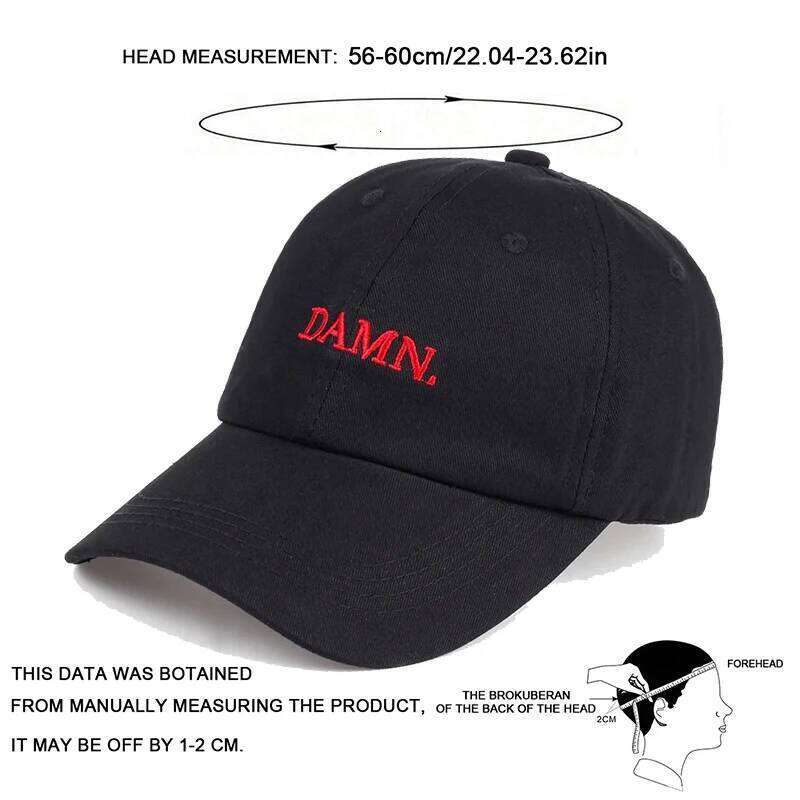 DAMN Hats for men and woman Embroidered DAMN. Dad Hat Hip Hop Stitched Kendrick lamar Unstructured Rapper Snapback Baseball Cap Y260304