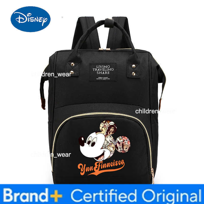 Disney New Mickey Mouse Pattern Backpack Cartoon Student Schoolbag Women Casual Outdoor Backpack Capacity Travel Bag Gift H260305
