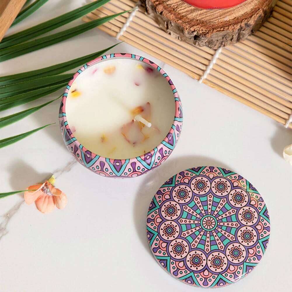 Scented Candle Gift Fragrance Plant Aromatherapy candle Gardenia Jasmine Rose Lavender aromatic Home Decorative Candles W260304 W260305