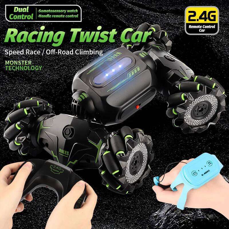 2.4G RC Toy Car Gesture Sensing Twisting Stunt Drift Climbing Remote Controlled Cars Toys For Children Boys A Birthday Present Z260304