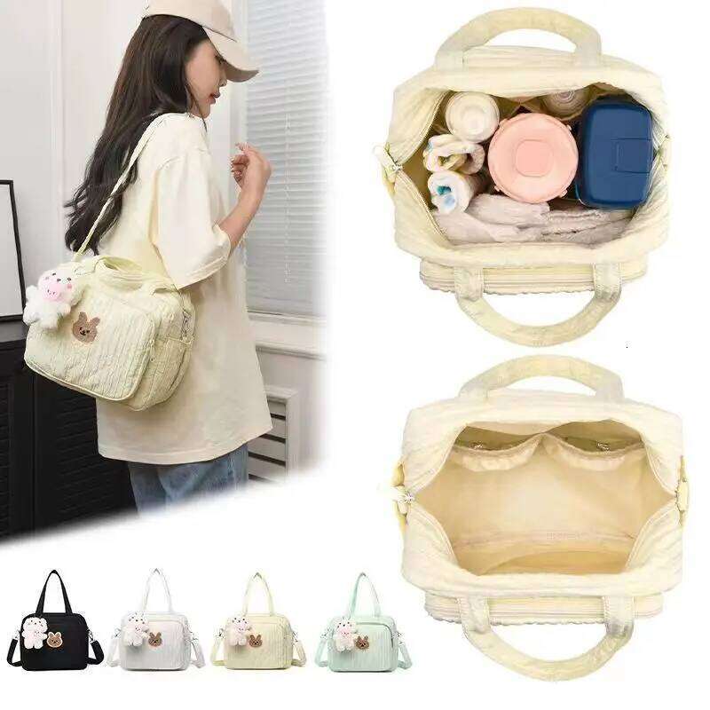 Cotton Mommy Diaper Bags for Cute Handbags Baby Items Organizer Nappy Caddy Bag Maternity Pack Mother Kids Z260304