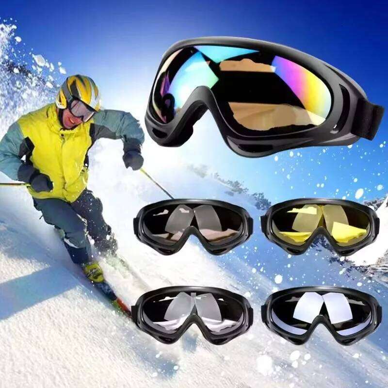 with Mask Cycling Motorcycle Windproof Goggle Anti-fog Snowboard Snow Goggles Winter Outdoor Sport Skiing Eyewear S260304