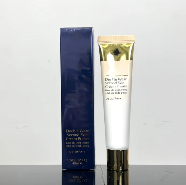 Double Wear Second Skin Cream Primer Base de teint creme 40ml Concealer Cream Natural Long-lasting Face Makeup Liquid Foundation Primer
