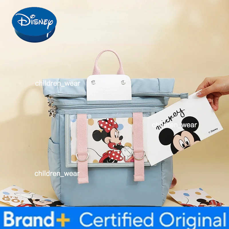 Disney Mickeys Original New Diaper Bag Backpack Luxury Brand Diaper Bag Large -capacity Multi -function Cartoon Baby Diaper Bag H260305